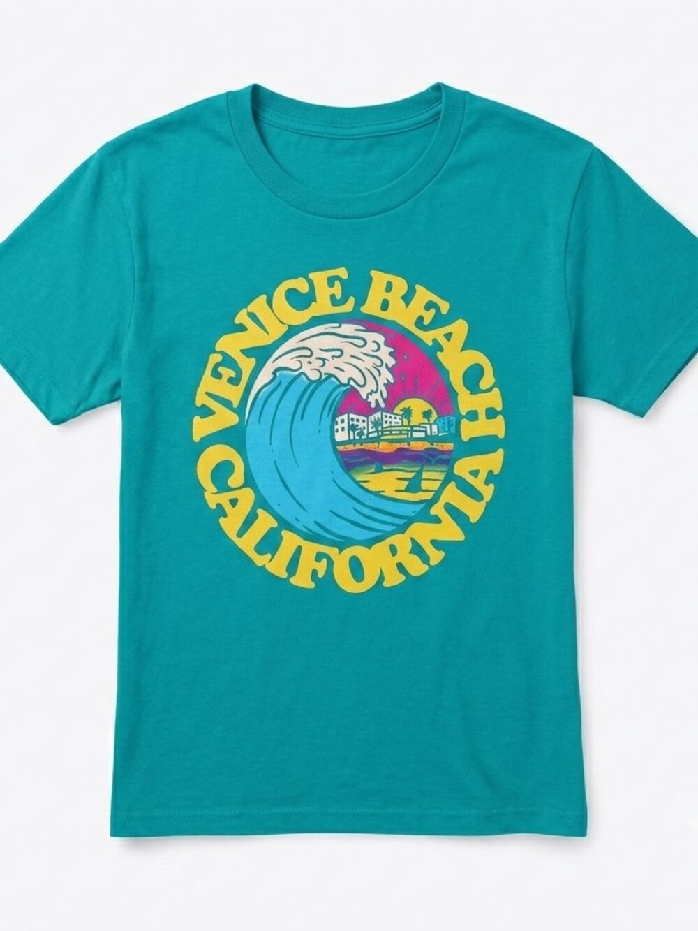 Old Navy Boys Teal Venice Beach Graphic Tee Size M (8)